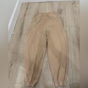Agolde Women's Tan Joggers balloon curve sweatpant